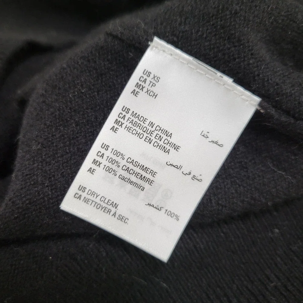 SOLD //Charter Club Women's 100% Cashmere Zip Hoodie Black NWT $189 Size X-Small - Picture 11 of 11